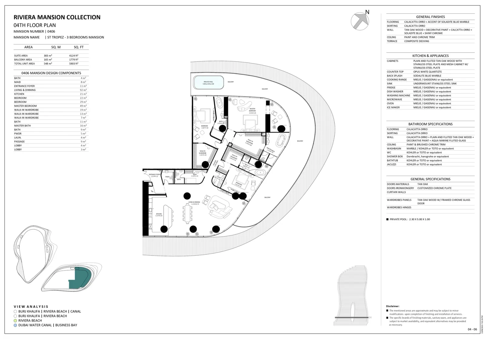 Floor plan for Unit 0406