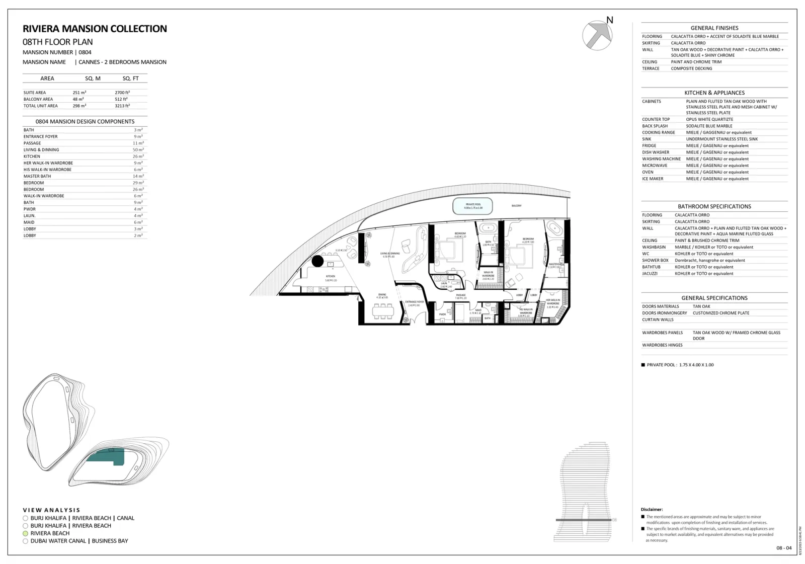 Floor plan for Unit 0804