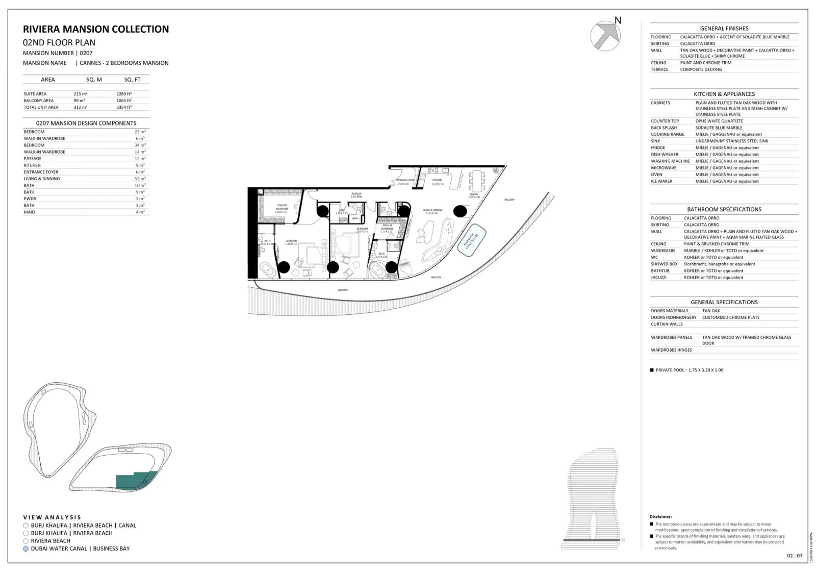 Floor plan for Unit 0207