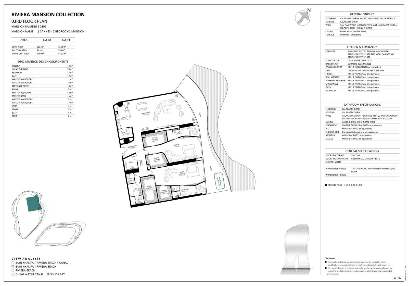 Floor plan for Unit 0302