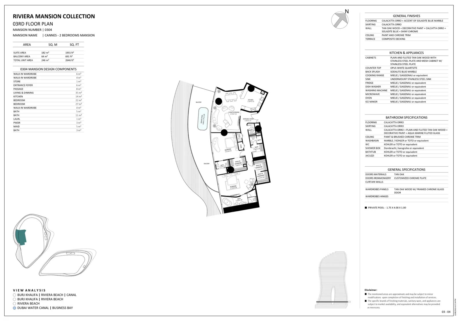 Floor plan for Unit 0304