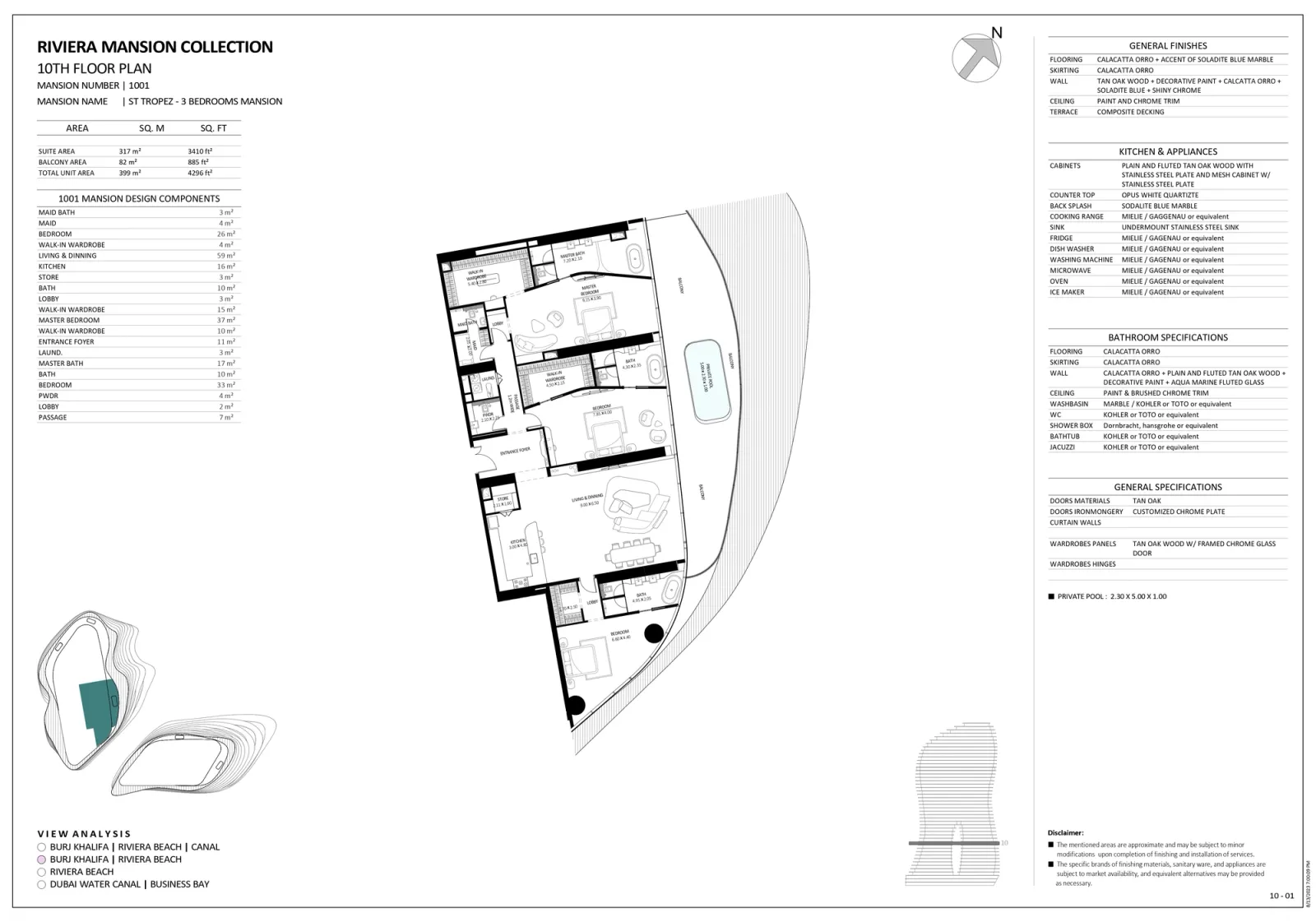 Floor plan for Unit 1001