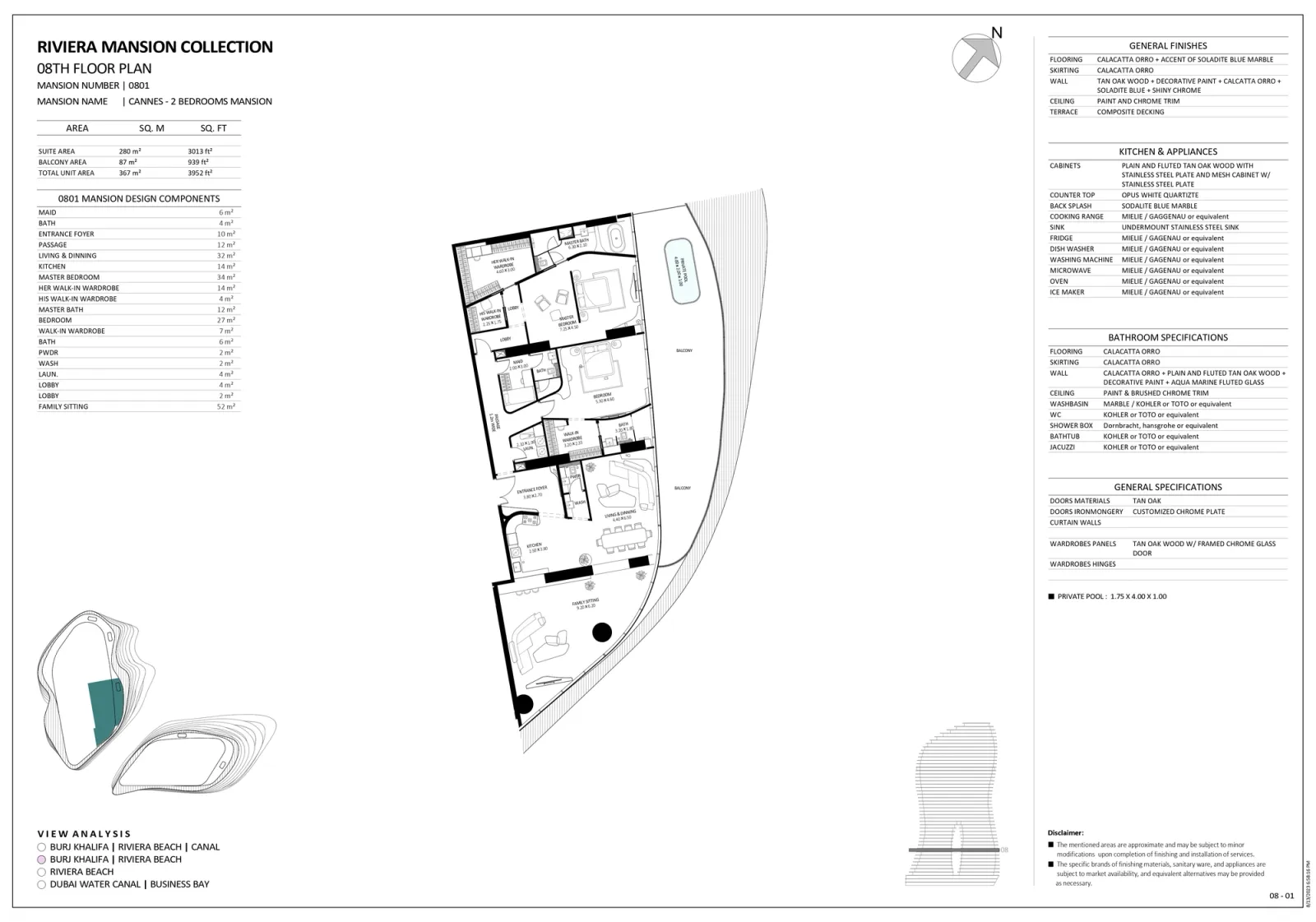 Floor plan for Unit 0801
