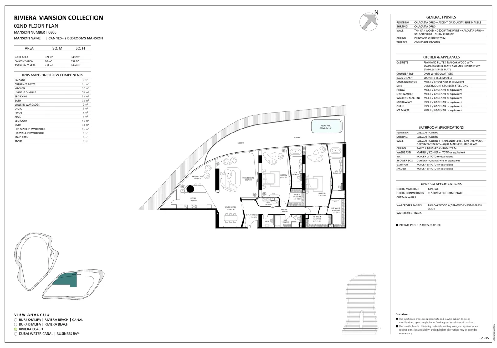Floor plan for Unit 0205