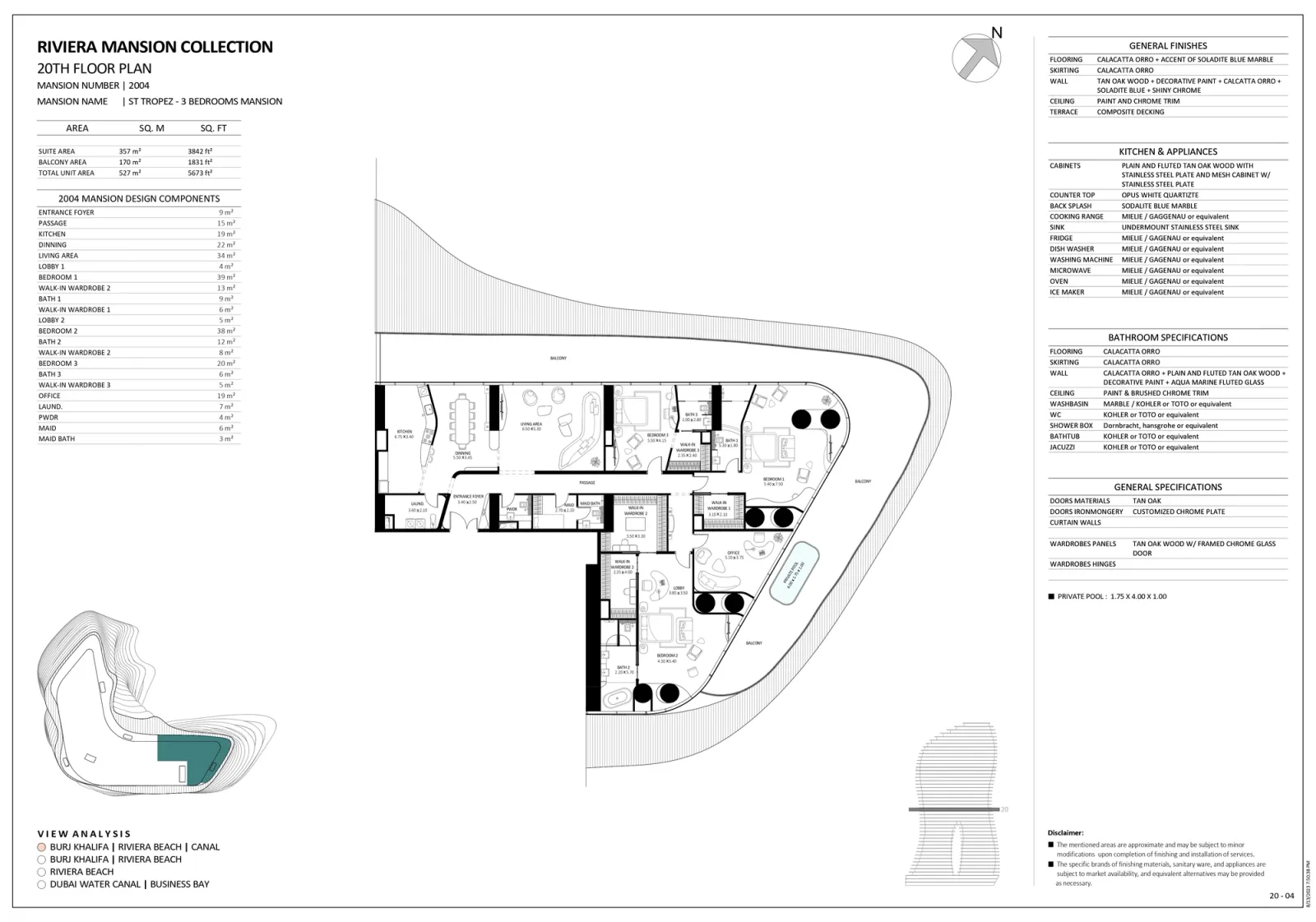 Floor plan for Unit 2004