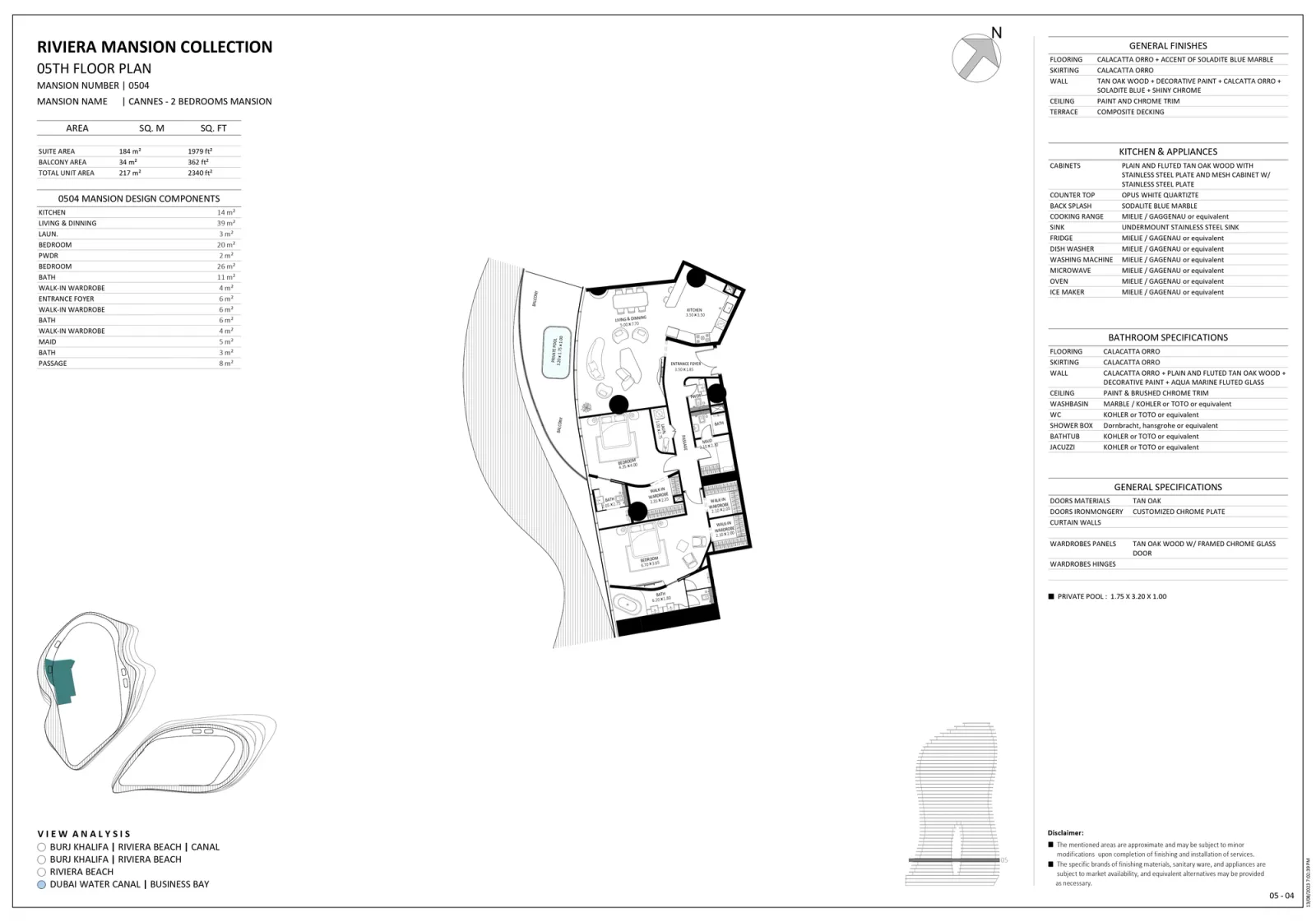 Floor plan for Unit 0504