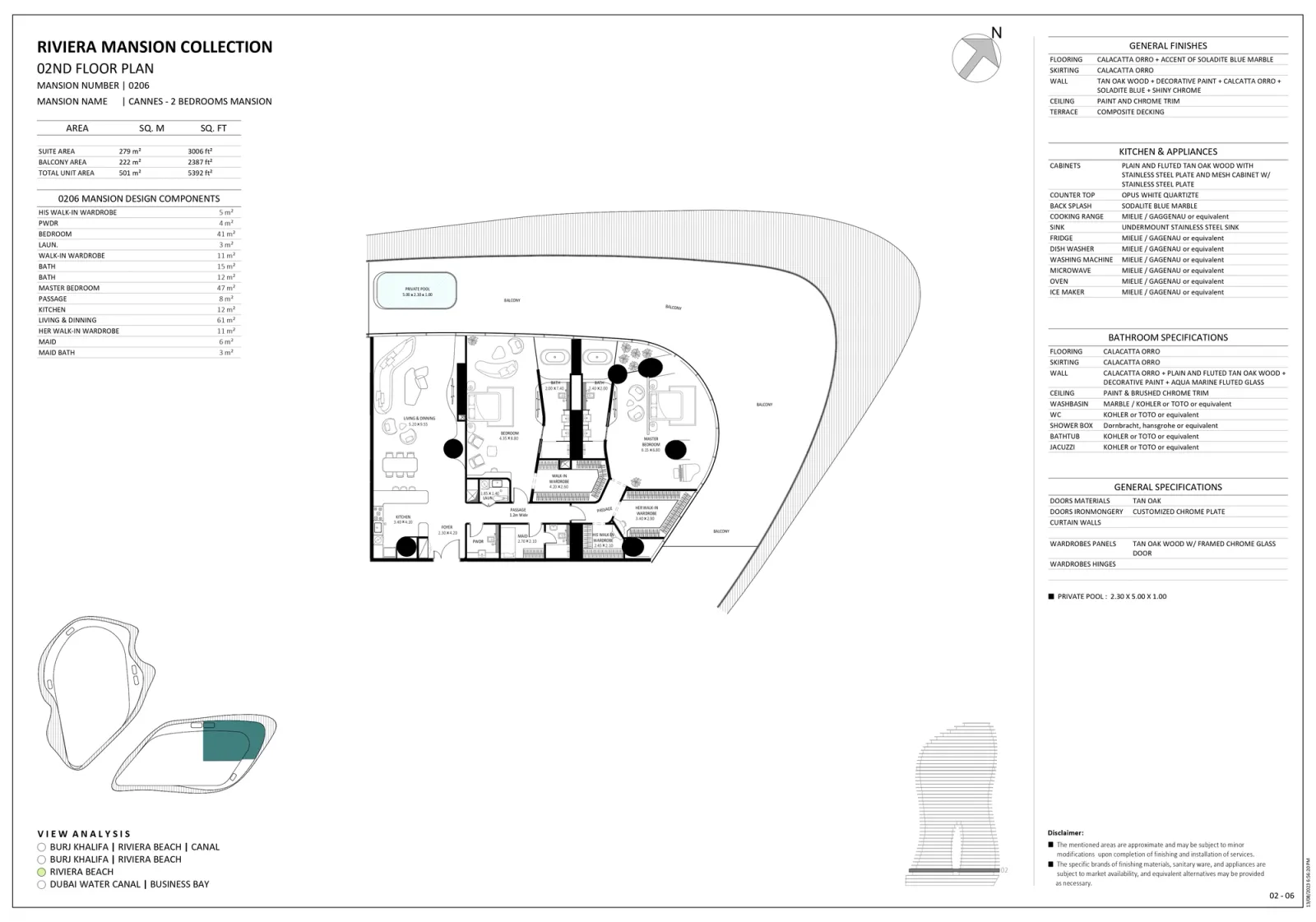 Floor plan for Unit 0206