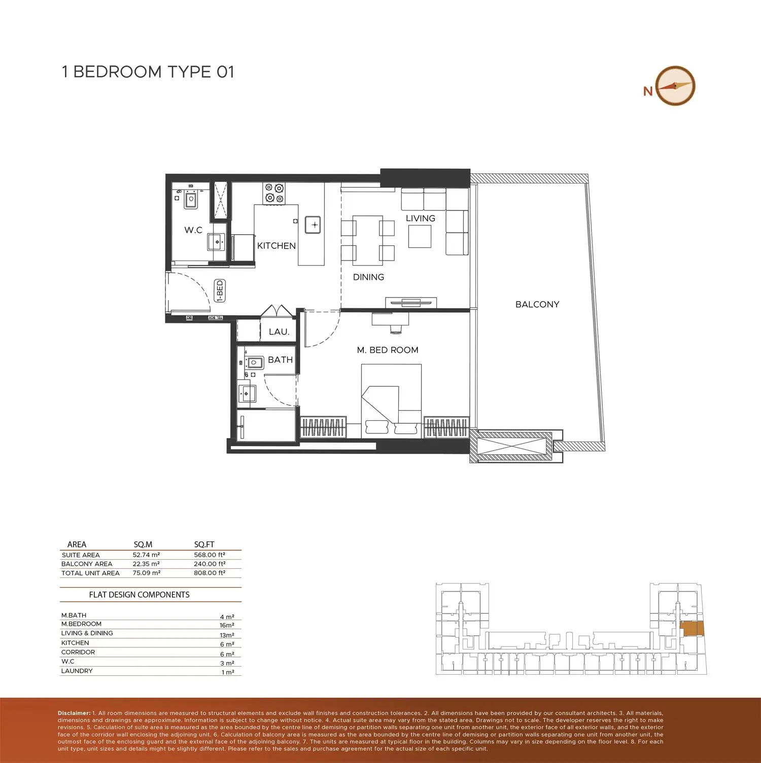 Floor plan for Type 01