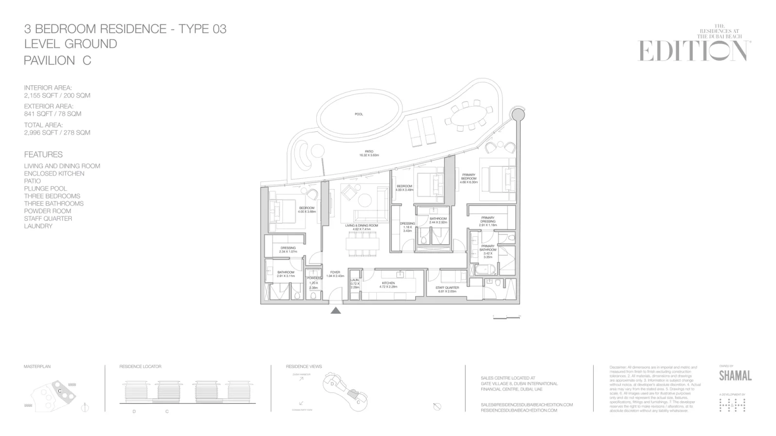 Floor plan for Type 03A