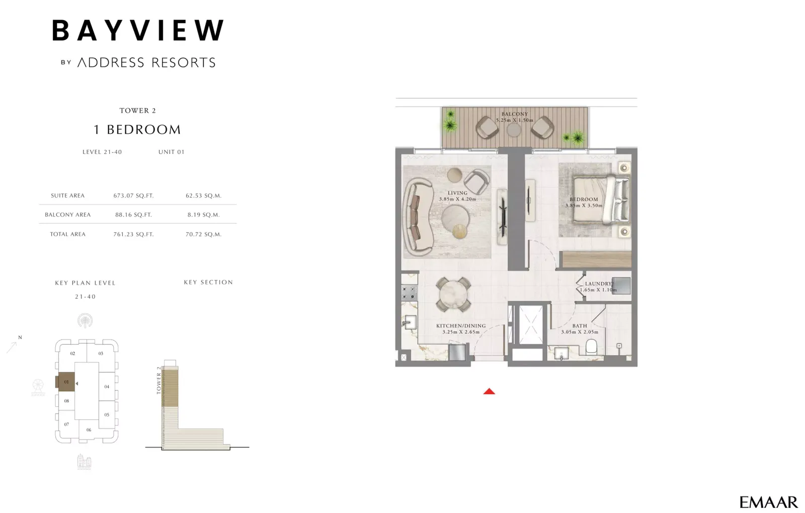 Floor plan for Type 01E