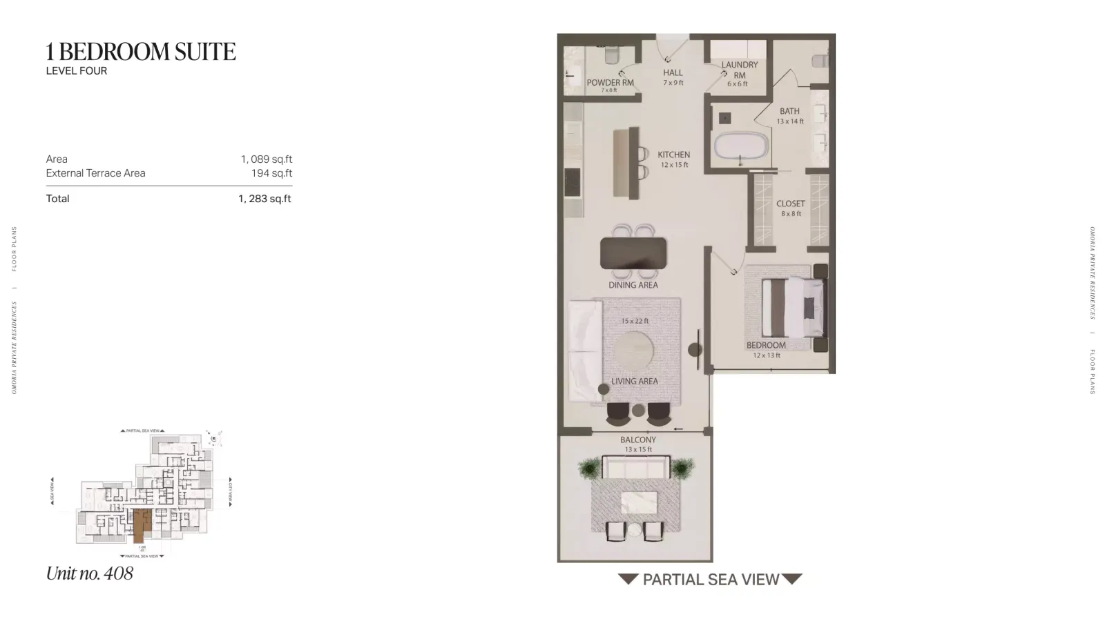 Floor plan for Type 408