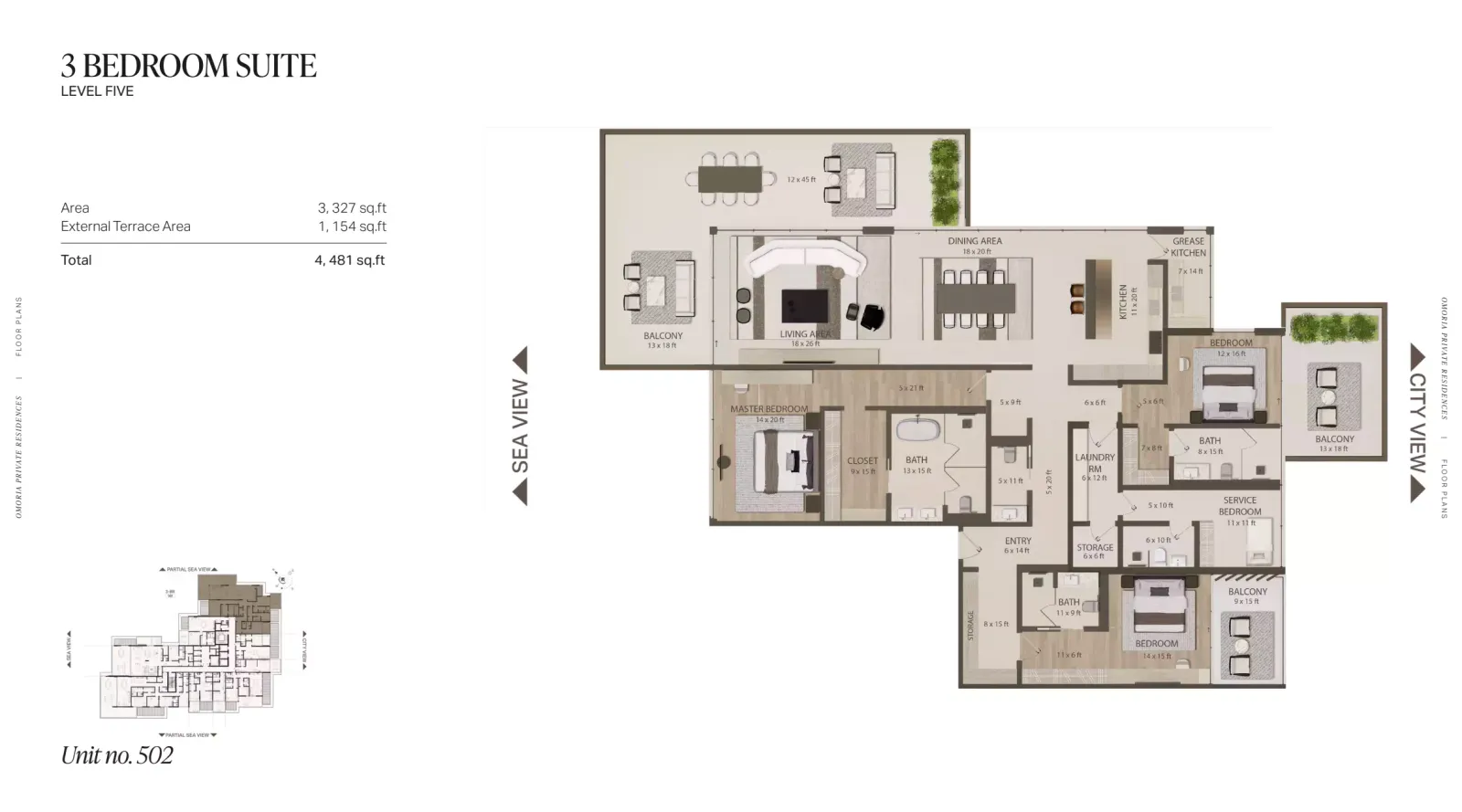 Floor plan for Type 502