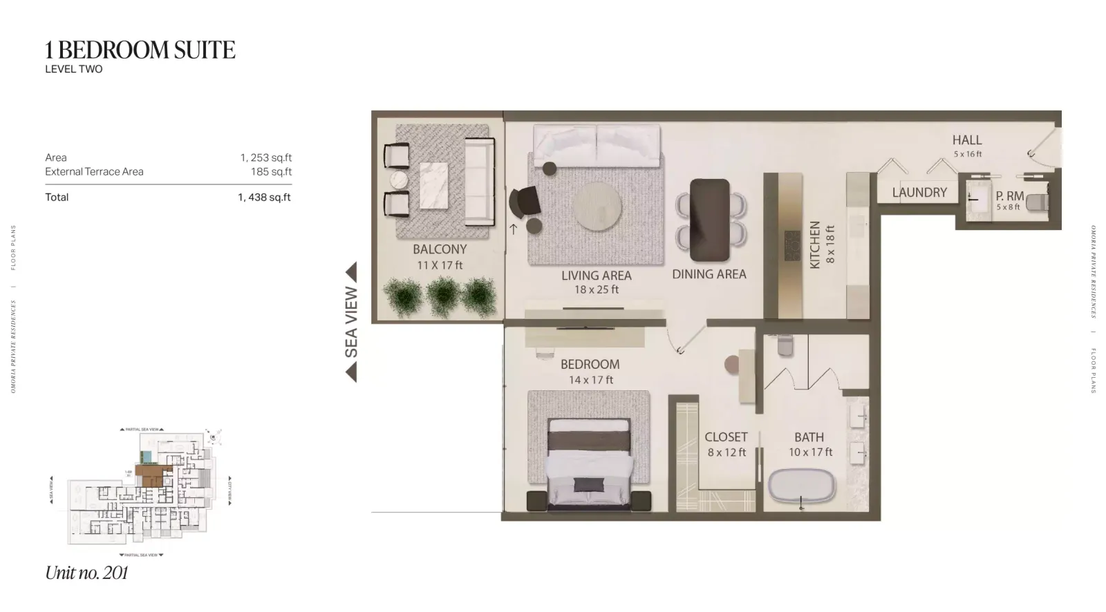 Floor plan for Type 201