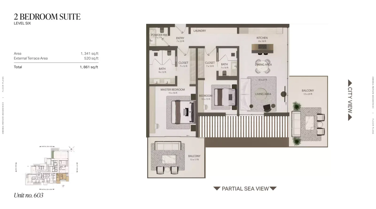Floor plan for Type 603