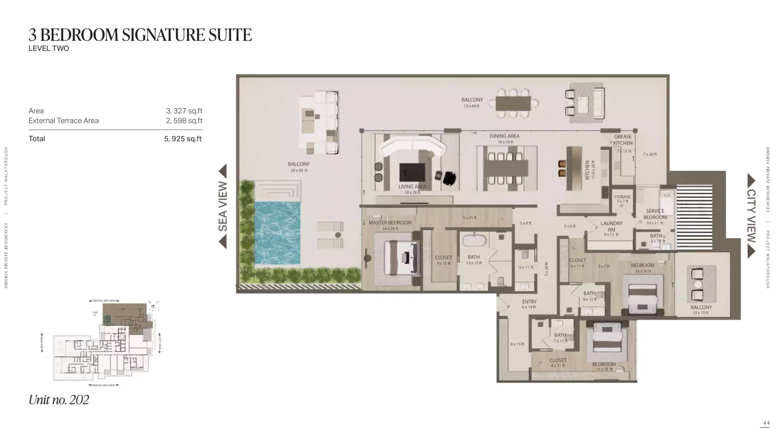 Floor plan for Type 202