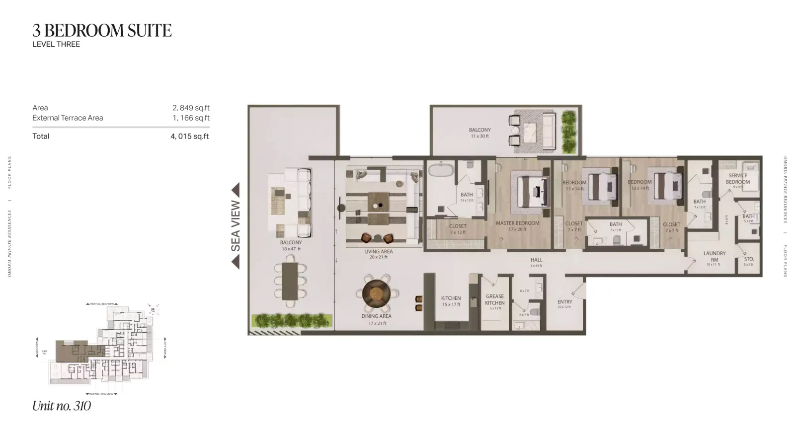 Floor plan for Type 310