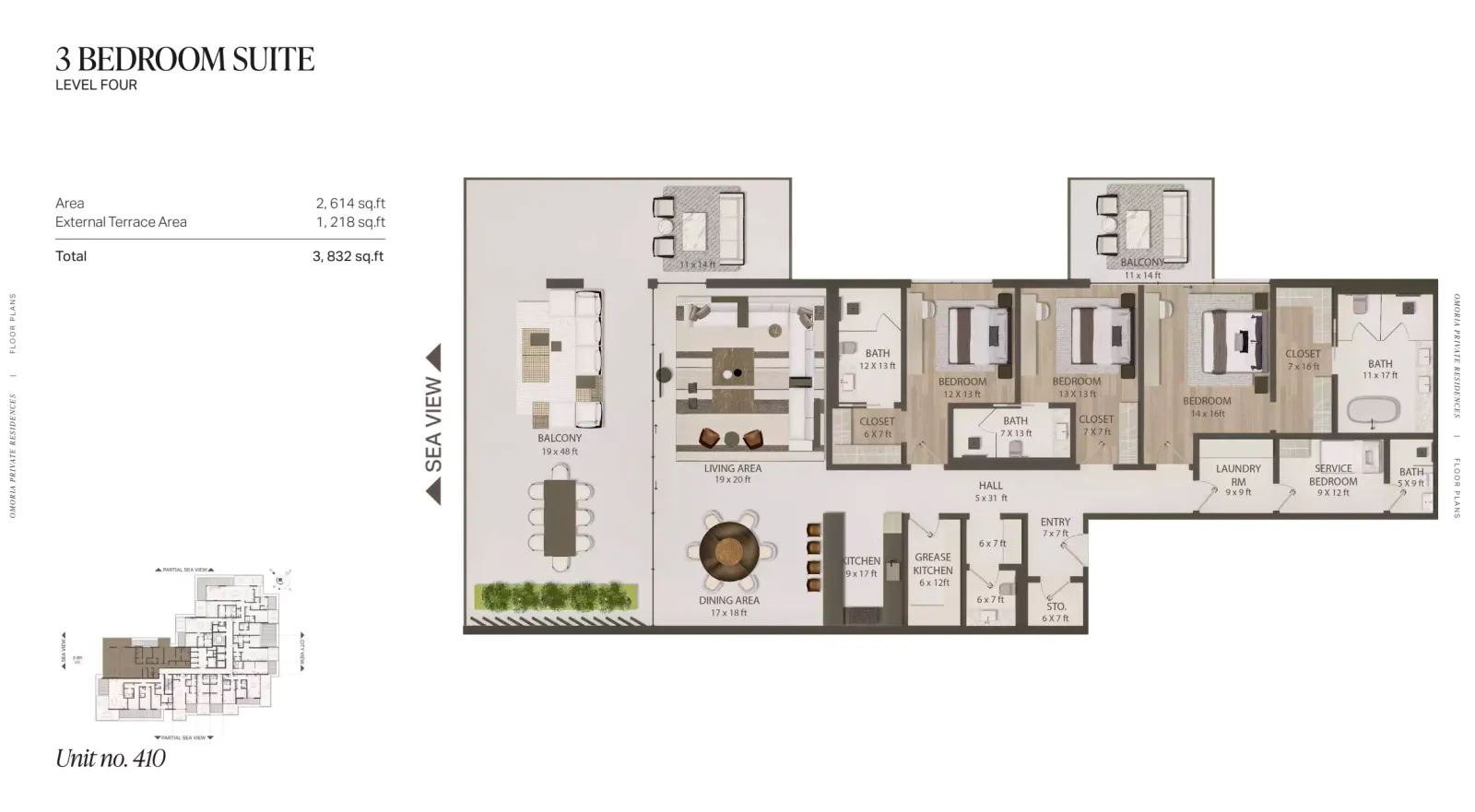 Floor plan for Type 410