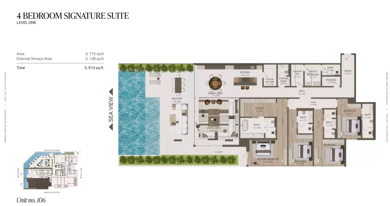 Floor plan for Type 106