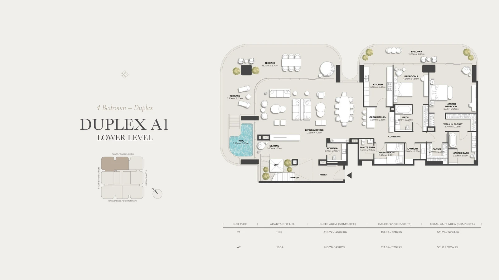 Floor plan for Type A1