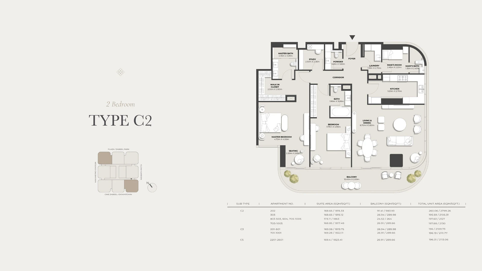 Floor plan for Type C2