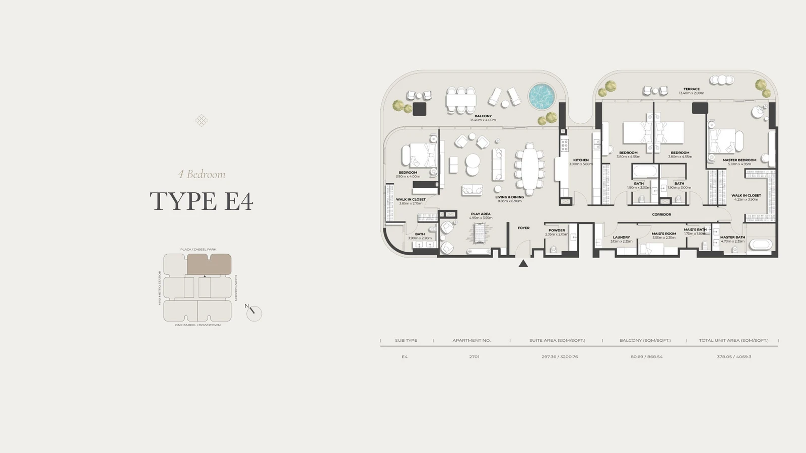 Floor plan for Type E4
