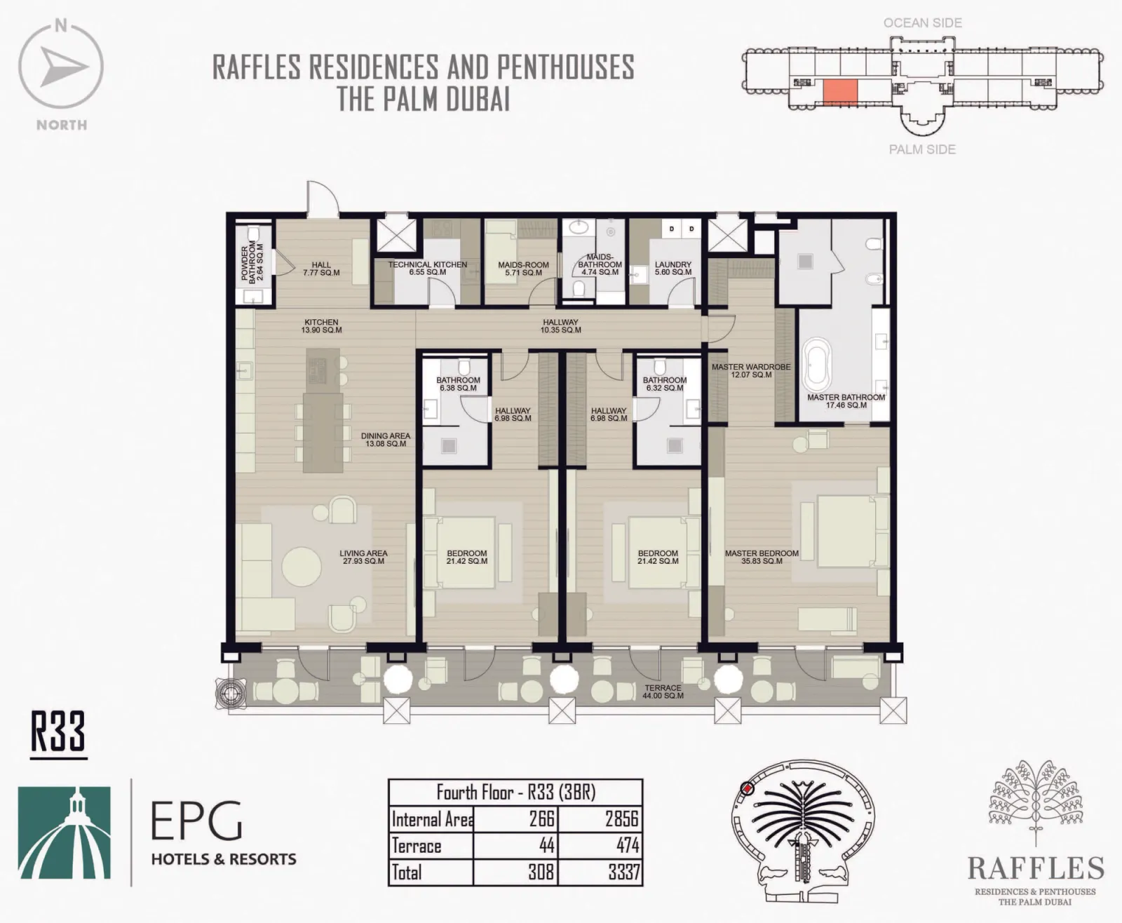 Floor plan for Type R33