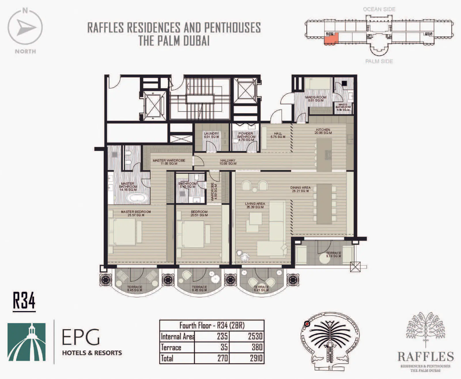 Floor plan for Type R34