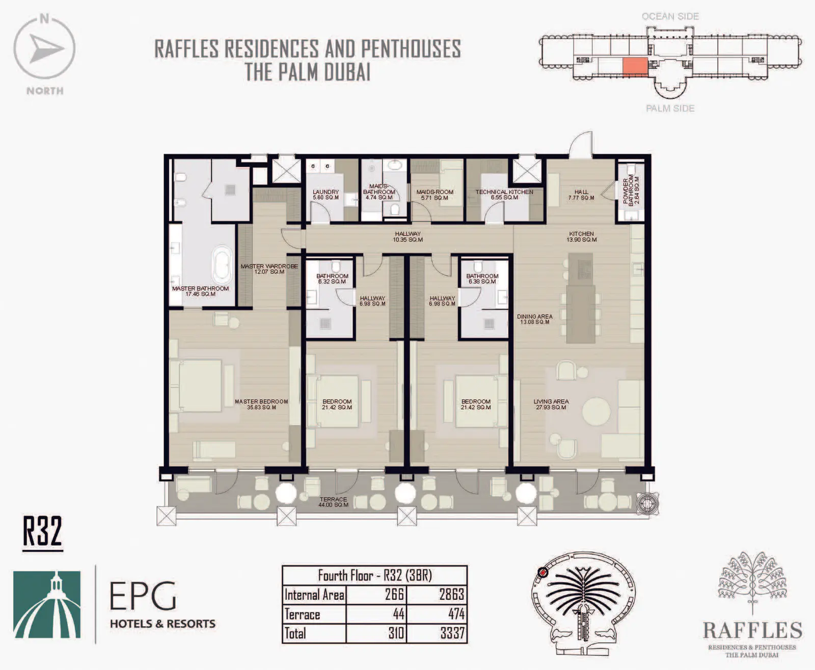 Floor plan for Type R32