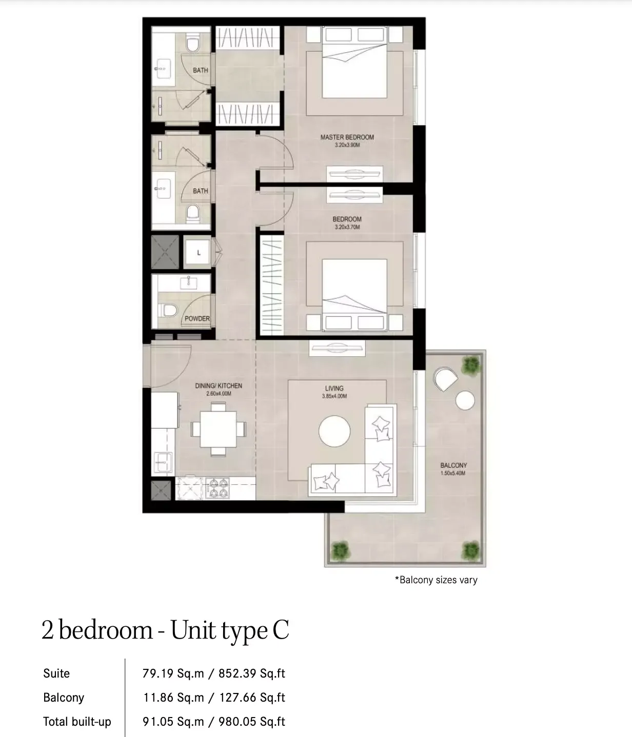 Floor plan for Type C