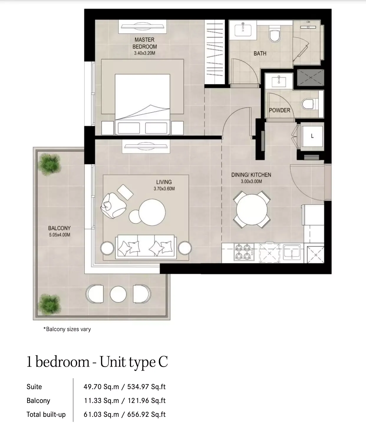 Floor plan for Type C