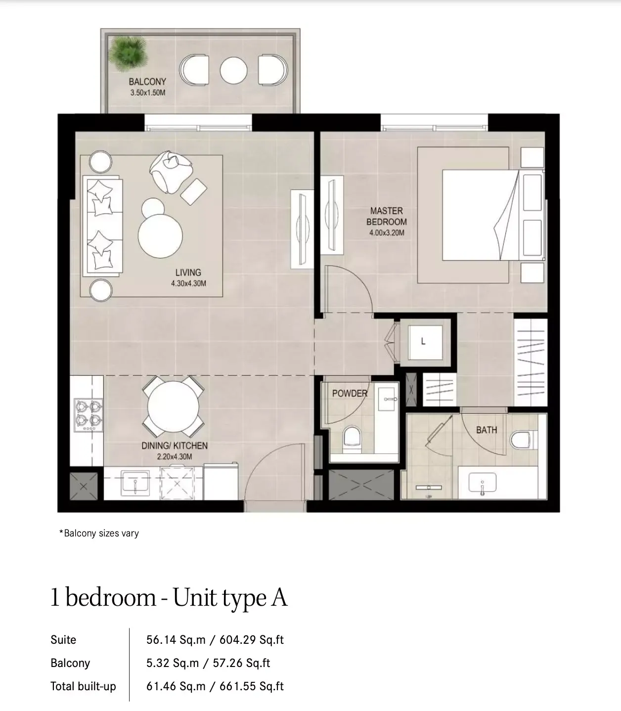 Floor plan for Type A