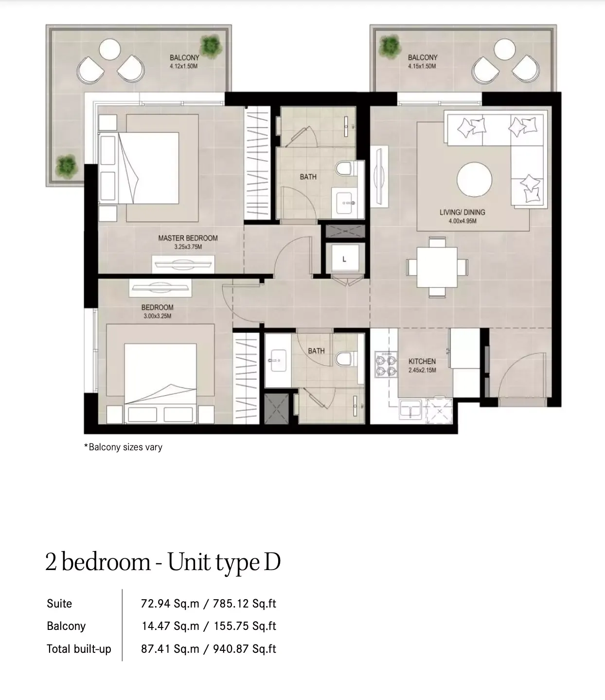 Floor plan for Type D