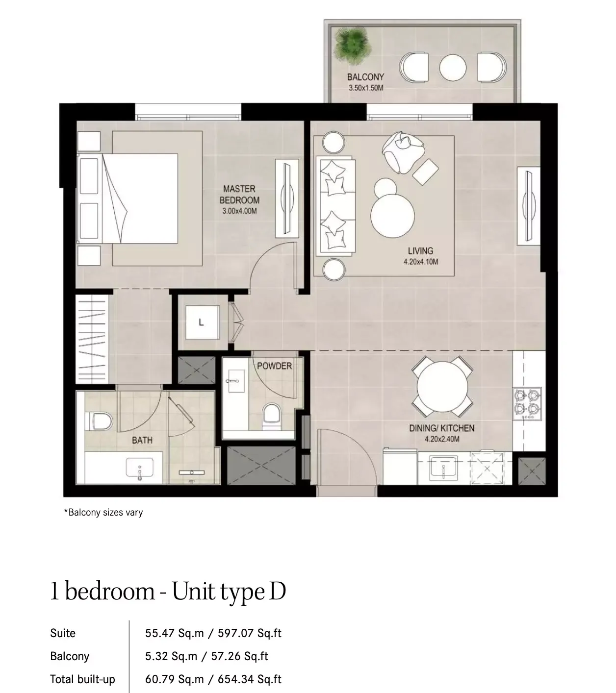 Floor plan for Type D