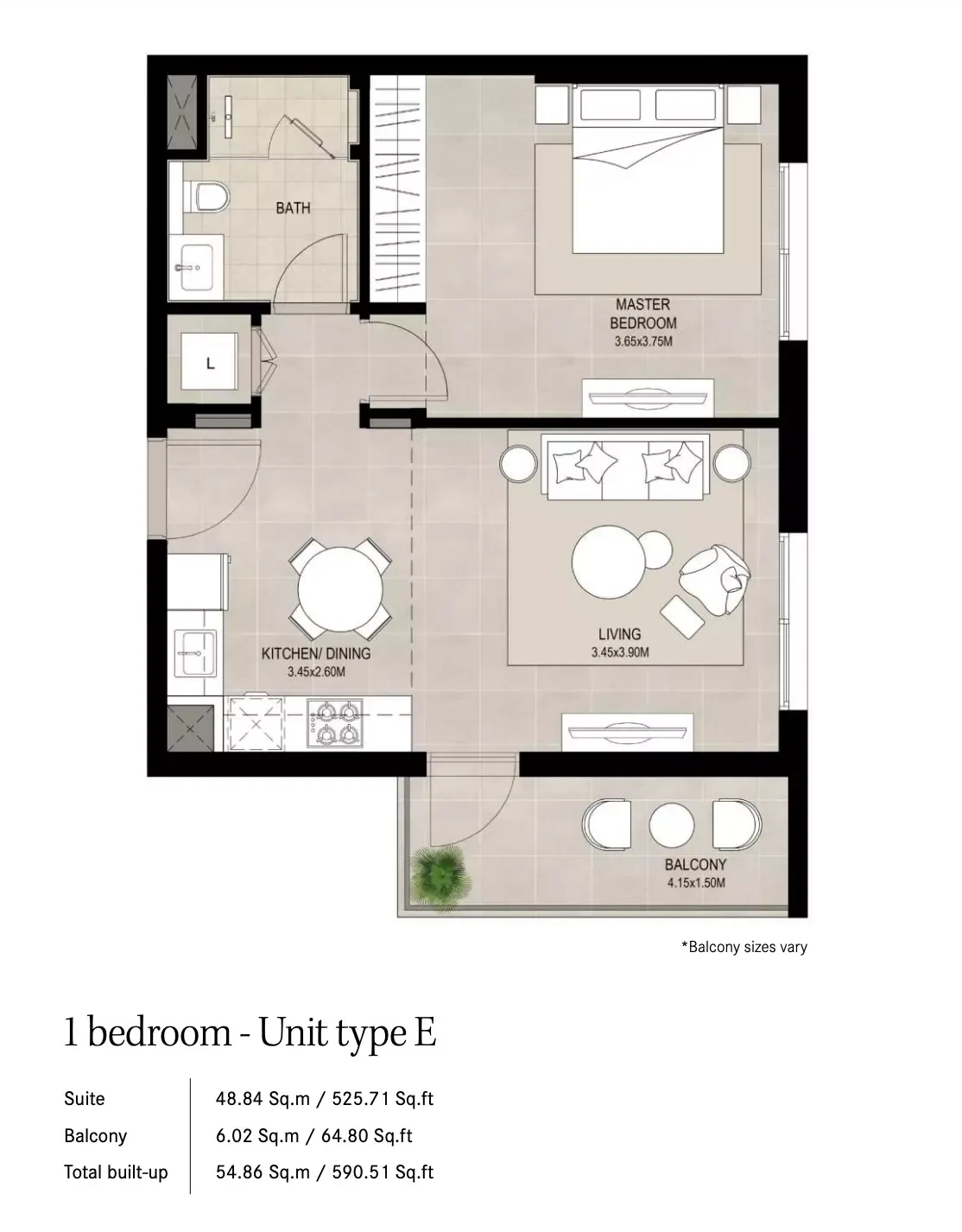 Floor plan for Type E