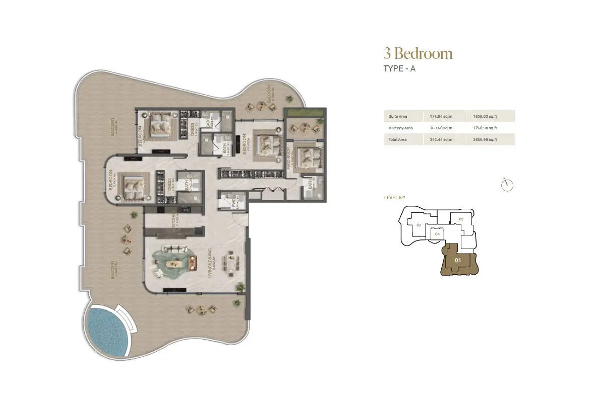 Floor plan for Type A