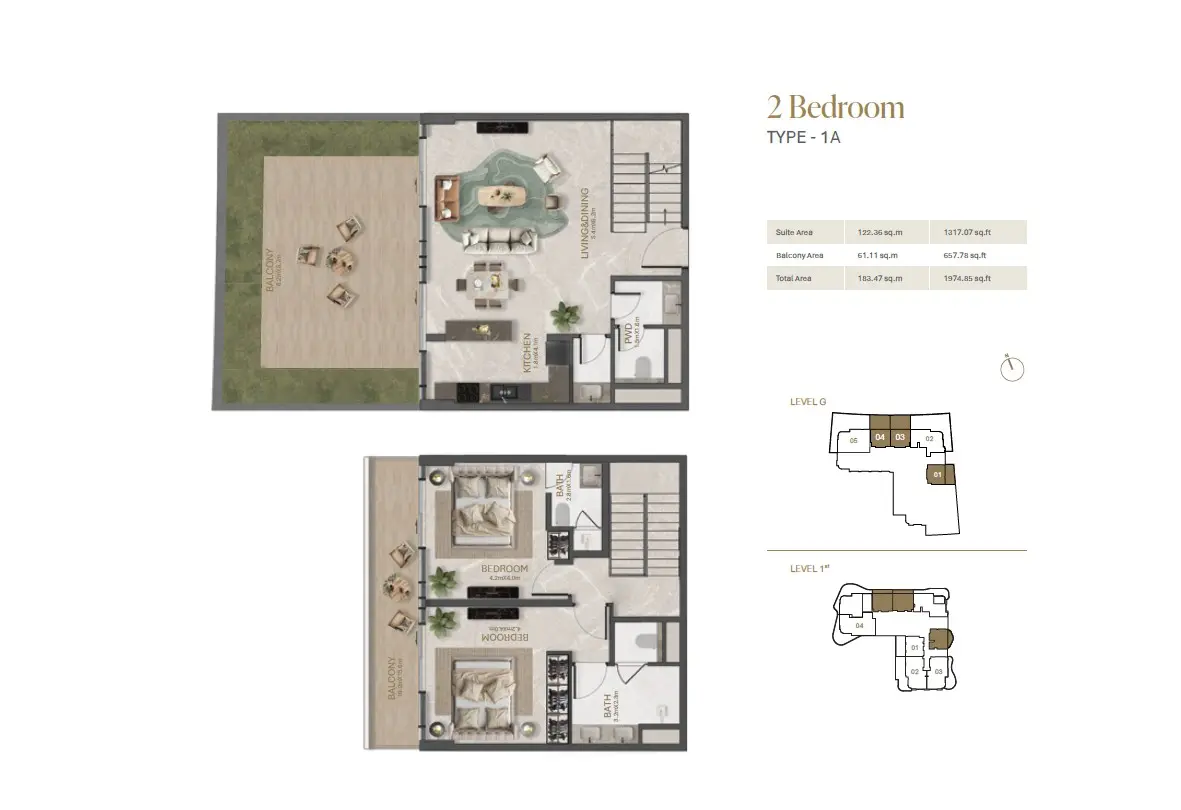 Floor plan for Type 1A