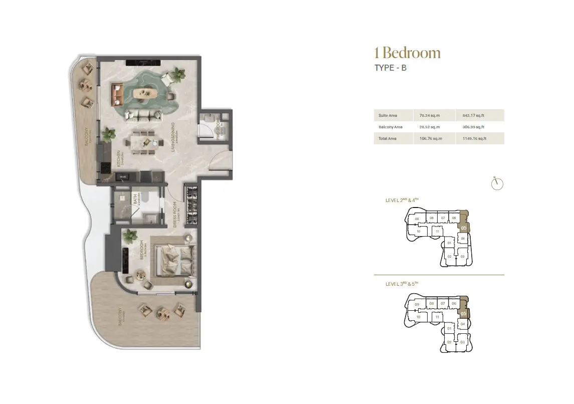 Floor plan for Type B