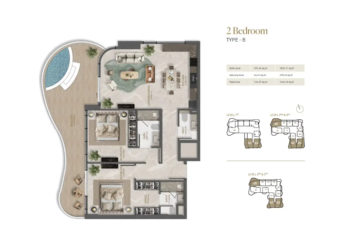 Floor plan for Type B