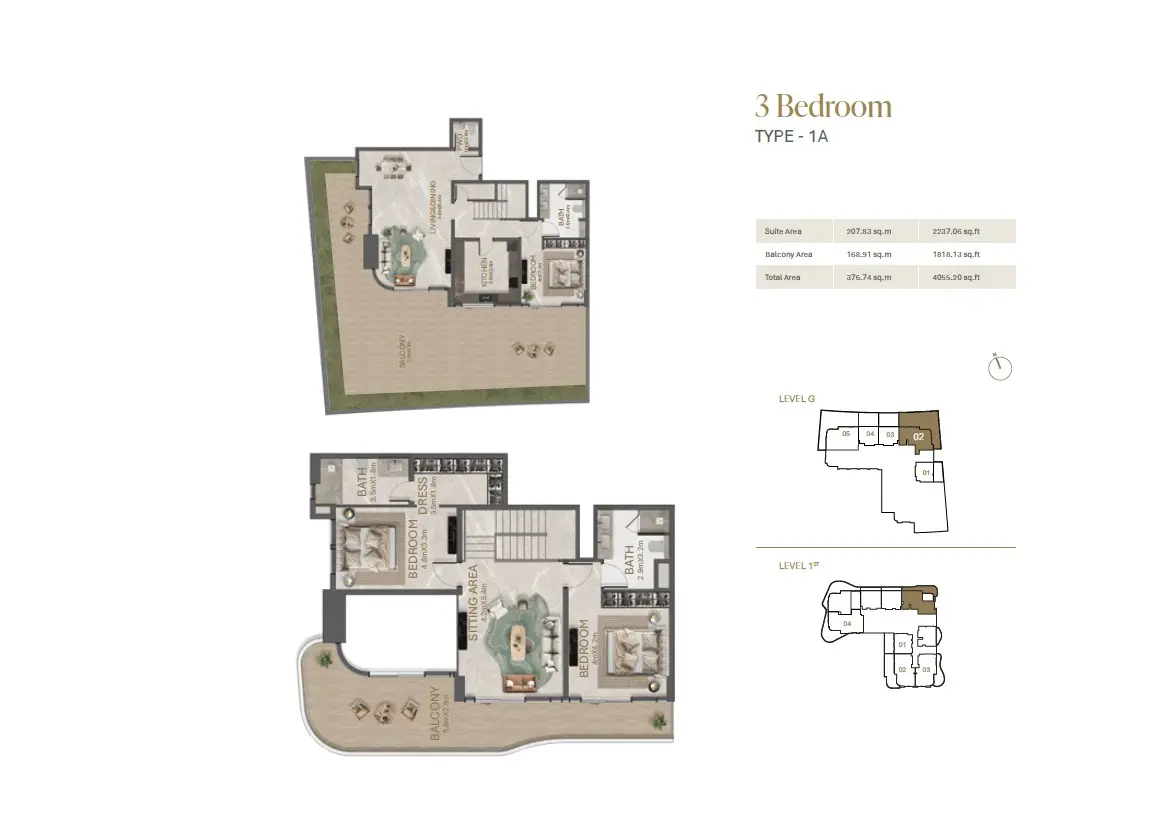 Floor plan for Type 1A