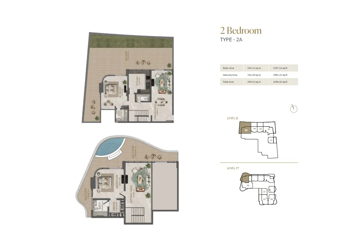 Floor plan for Type 2A
