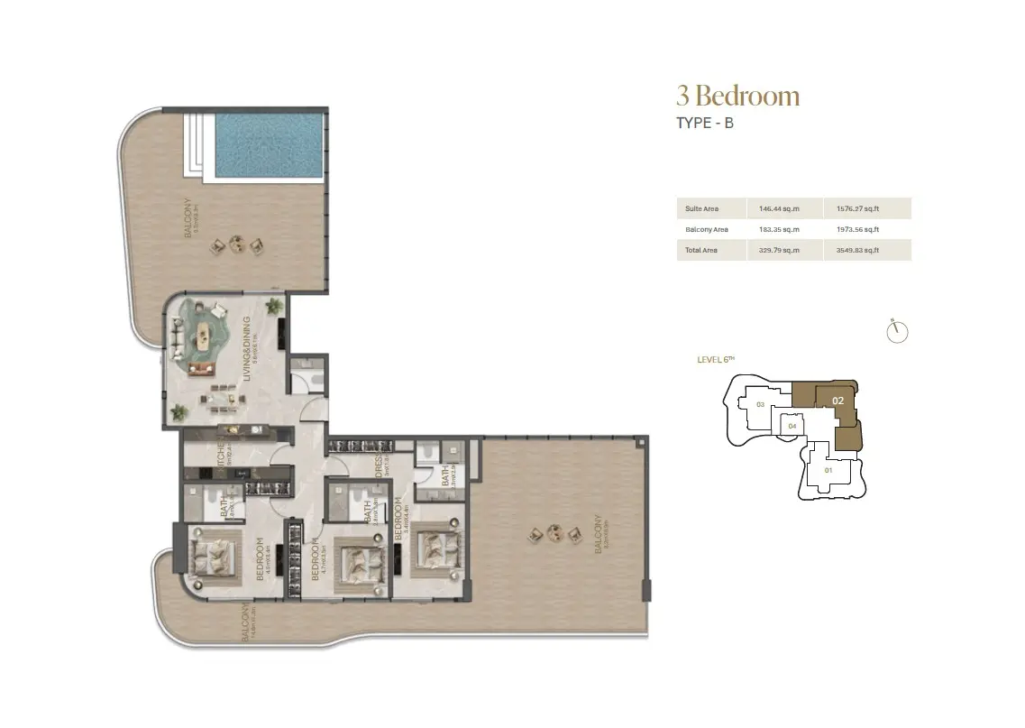 Floor plan for Type B
