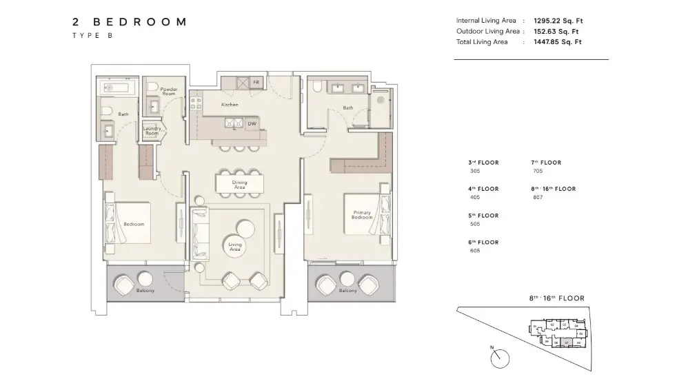 Floor plan for Type B