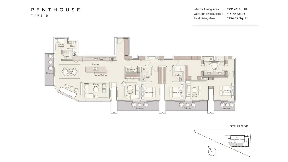 Floor plan for Type B