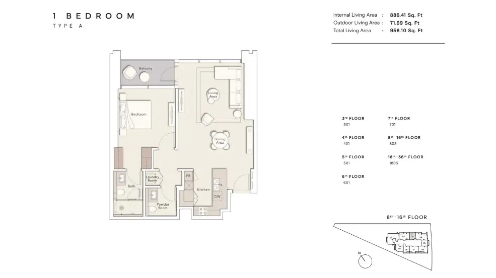 Floor plan for Type A
