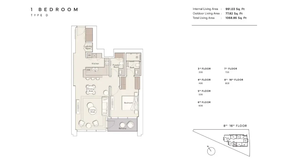 Floor plan for Type D