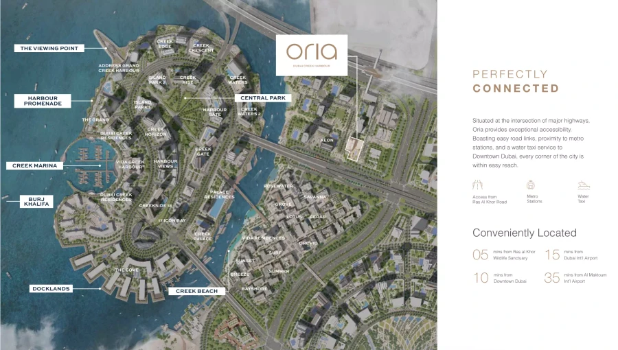 Oria by Emaar master plan
