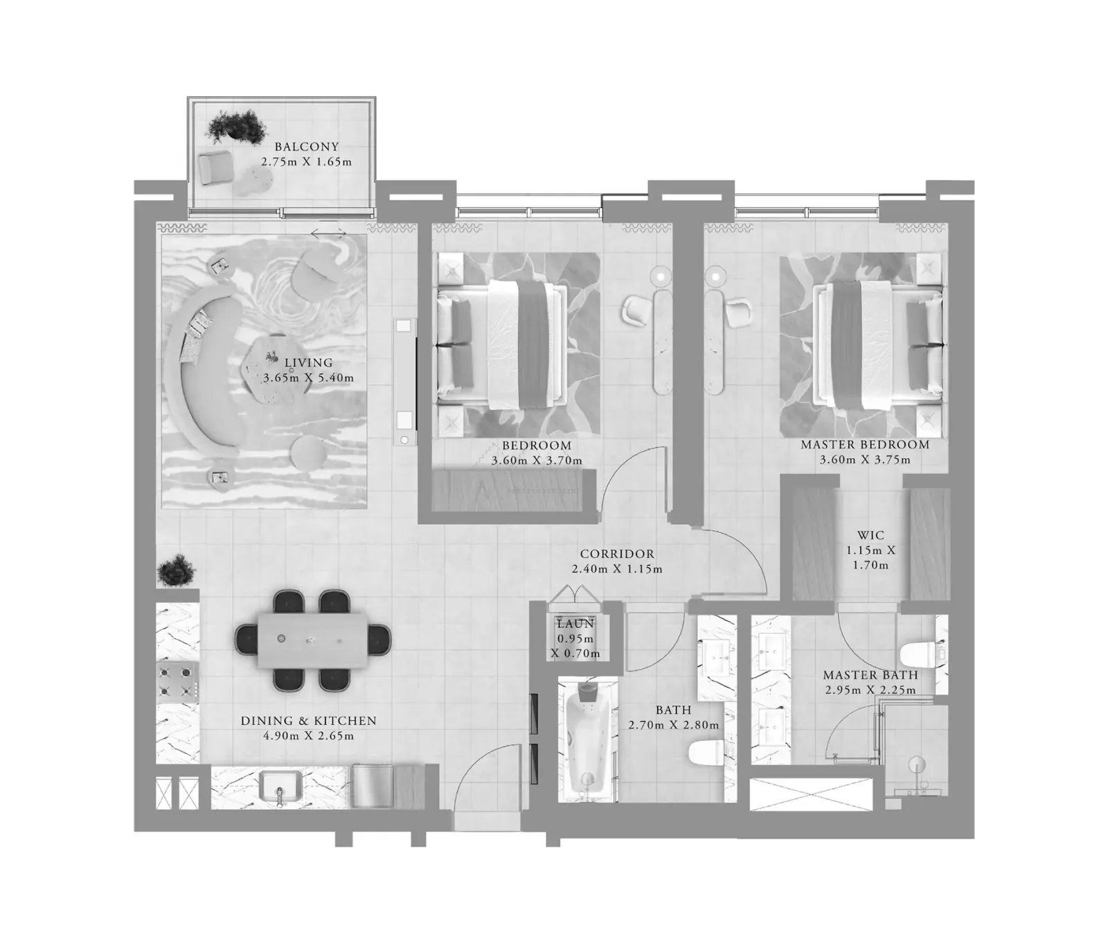 Floor plan for Type B