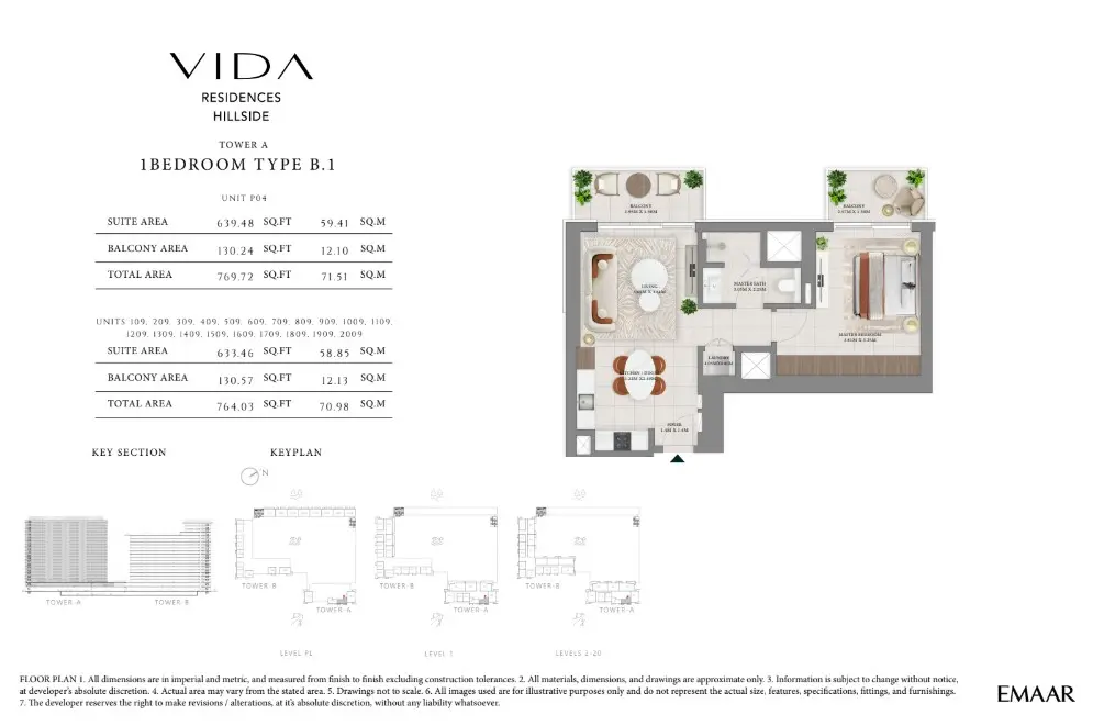 Floor plan for Type B.1