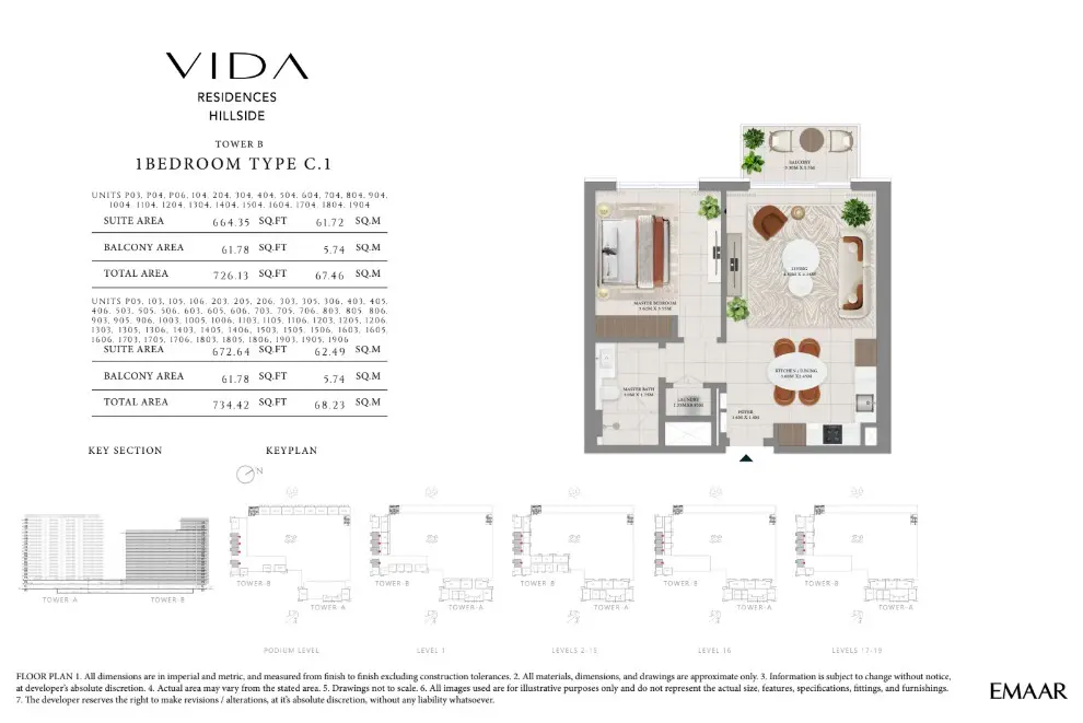 Floor plan for Type C.1