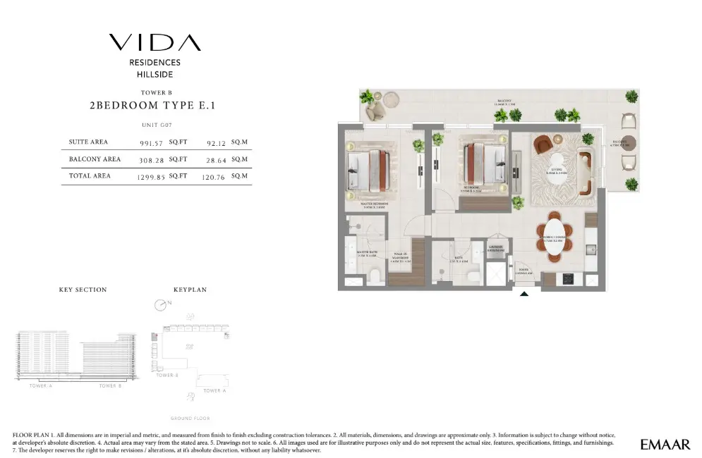 Floor plan for Type E.1